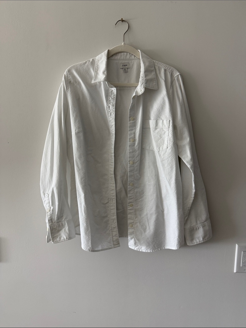 J. Crew White Button-Down Shirt